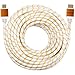 CableVantage Premium HDMI Cable 100FT 100feet V1.4 for 1080P 3D TV DVD PS4 PS3 360 HDTV Monitor Braided Nylon HDMI Cord, Gold Tip White