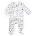 aden by aden + anais Baby Infant Long Sleeve Zip One-Piece, Mini Gray Triangle, 3-6M