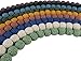 JulieWang 1 Box Mixed Natural Lava Stone Beads 10mm approx 100pcs Energy Stone Healing Power for Jewelry Making