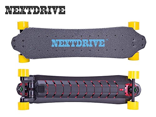 Next Drive 1900W Carbon Fiber Deck Electric Skate Board PU Wheels