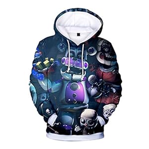 FNAF Hoodie voor kinderen en volwassenen, 3D-print, vijf nachten bij Fre-Ddy’s Hoodies Nightmare Fre-Ddy Kostuum, Trui…