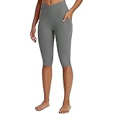 baleaf Women's Capri Leggings with Pockets Knee Length Stretch Casual Exercise Summer Yoga Workout Pants