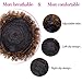 AISI QUEENS Brown Puff Ponytails Synthetic Afro Puff Curly Hair Ponytail African American Short Kinky Curly Wrap Drawstring Hair Extensions with 2 Clips(1B/30#)