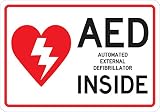StickerTalk AED Inside Vinyl Sticker, 10 inches by 7 inches