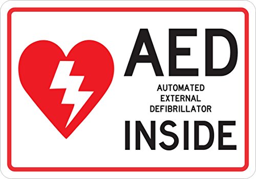 StickerTalk AED Inside Vinyl Sticker, 10 inches by 7 inches