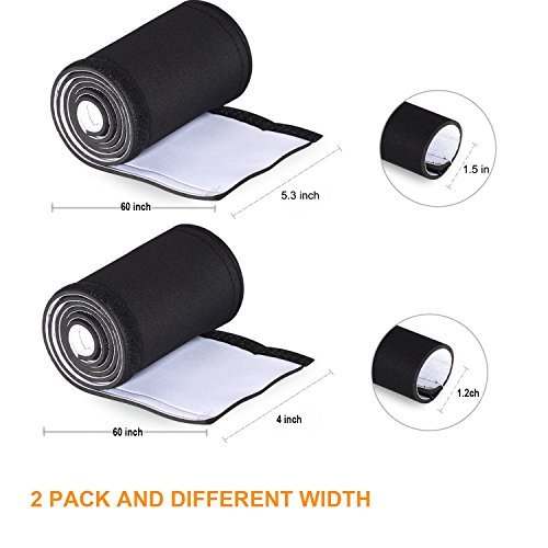 Homga 120 inch Cable Organizer Sleeve, Cord Organizer Adjustable Cable Sleeve, Cable Management Sleeve, Black and White Flexible Neoprene Cable Organizer