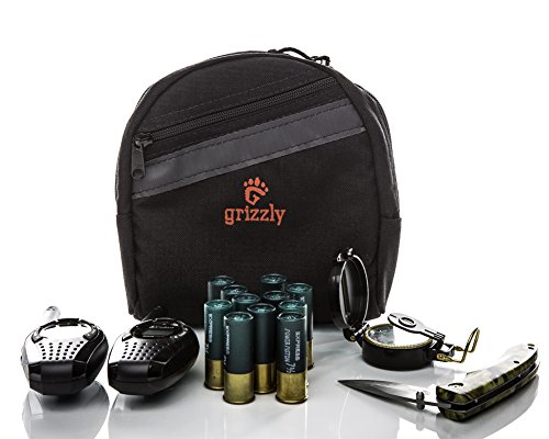 Grizzly's UTAH, Load Carrying, Super Padded Protective HUNTING/SHOOTING GEAR BAG for Waist, Utility Belts, Gear Bags. Holds Shells, Compass, Radios, Knife, Duck Calls, GPS. Protect Your Hunting Gear