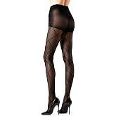 MeMoi Diamond Pattern Sheer Tights for Women, Control Top Pantyhose