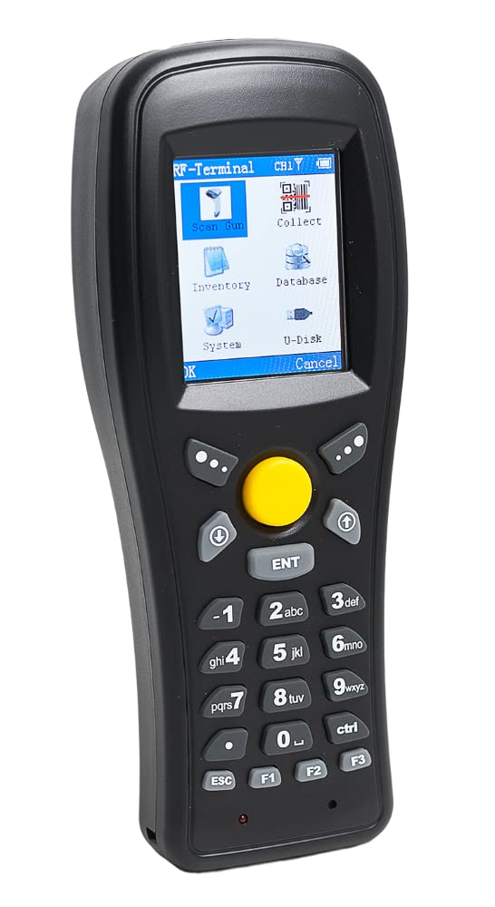 Data Collector with QR Scanner and Docking Station, Ergonomic Design, Color Display and Easy-to-read Keyboard, Three Scanning Modes, Memory Mode for up to 50,000 Codes, Inventory Mode, HDWR HD-PS8B 2D