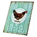 Barnyard Designs Retro Vintage Metal Tin Bar Sign, Decorative Wall Art Signage, Primitive Farmhouse Country Kitchen Home Décor (Eggs Hen)