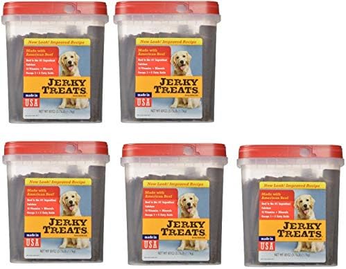 Jerky Treats Tender Beef Strips Dog Snacks, 60 oz, 5 Pack