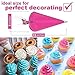 Premium Piping Bags 50 PCS - Extra Thick Tipless Pastry Bags - 15 in. Icing Bags - Large Disposable Cake Decorating Bags with Frosting Bag Ties for Cakes Cupcakes and Cookies