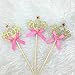 MAGICMAI Cupcake Toppers Gold Glitter Crown Cake Decoration Dessert Table Birthday Party Decor 20 Pieces