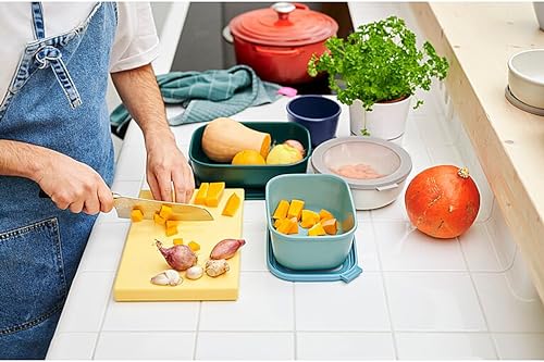 Mepal Multi Bowl Cirqula Rectangular - Mikrowellen Geschir - Geeignet als Luftdichte Aufbewahrungsbox für den Kühlschrank, Mikrowellengeschirr & als Frischhaltedosen - 1000 ml - Nordic black thumbnail 2