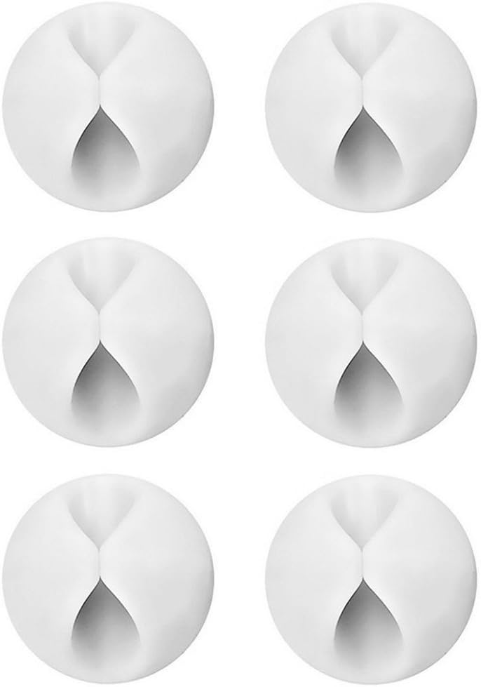 U-horizon 6 Cable Clips for X-Cable White Multi-Purpose Desk Clips