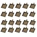 IGOGO 20 PCS Square Pendant Trays Pendant Blanks Cameo Bezel Cabochon Settings 25x25 mm Antique Bronze Color