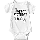 Brief Turbo Happy Birthday Daddy Baby Girls Boys Bodysuit Newborn onesie Short Sleeve Infant Romper 0-24 Months