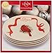Lenox Winter Greetings Carved Accent Plates (Set of 4), Ivory