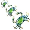 JOYBee 3Pcs 18inch 13inch 9inch Large Coastal Ocean Metal Crab Wall Art Decor Family Set -Christmas Decorations… 51EihuQ6dGL