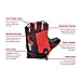 LuxoBike Cycling Gloves Bicycle Gloves Bicycling Gloves Red Mountain Bike Gloves – Anti Slip Shock Absorbing Foam Padded Breathable Lycra Half Finger Road Cycling Clothing for Men Boys Womanthumb 1