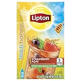 Lipton Tea & Honey To-Go Packets - Decaf Strawberry Acai Iced Green Tea - 0.14 oz - 10 ct