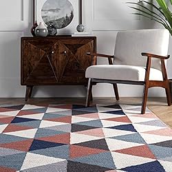 nuLOOM Bianca Triangles Wool Area Rug, 2 ft x 6
