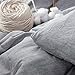 LIFETOWN 100% Jersey Knit Cotton Duvet Cover Set T-Shirt Feel Bedding Set Ultra Soft Wrinkle-Free (Grey, King)