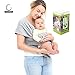 Innoo Tech Baby Sling Carrier Natural Cotton Nursing Baby Wrap Suitable for Newborns to 35 lbs Breastfeeding Sling Baby Holder Soft Safe and Comfortable Nice Baby Shower Gift Gray (Grey)