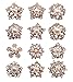 L'VOW 12px Pearl Brooches Mixed Designs Silver or Gold Colors Brooch Pins Wedding Corsage Bride Bouquet Kit (X- Gold)