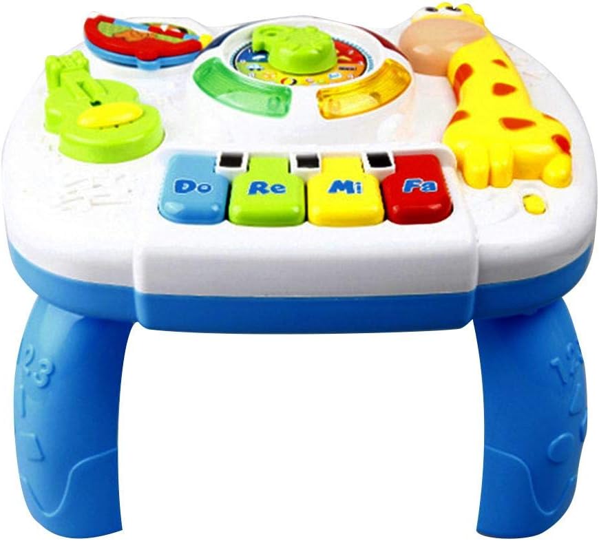 Jouets Pour Bebe Table Dapprentissage Musical Musique Centre Dactivites De Jeu Table De Jeu Pour Tout Petits Enfants Ages De 1 A 6 Ans Meilleur Cadeau Pour Vos Petites Filles Et Garcons Bebe