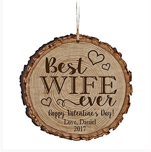 LifeSong Milestones Personalized Valentine's Day Ornament Custom Engraved Best Wife Ever