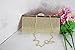 ECOSUSI Elegant Rhinestones Clasp Flap Clutch Evening Handbag Purse Gold