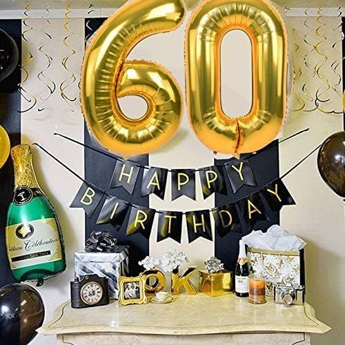 Gold 0 balloons 40 Inch Giant Helium Foil Number 0 to 9 Gold Balloon Birthday Wedding Party Digital Decorations (Number 0) - Image 5