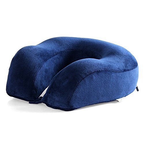 Cozy Hut Easy to Carry Memory Foam Travel Neck & Cervical Pillow, Head Chin and Neck Support
