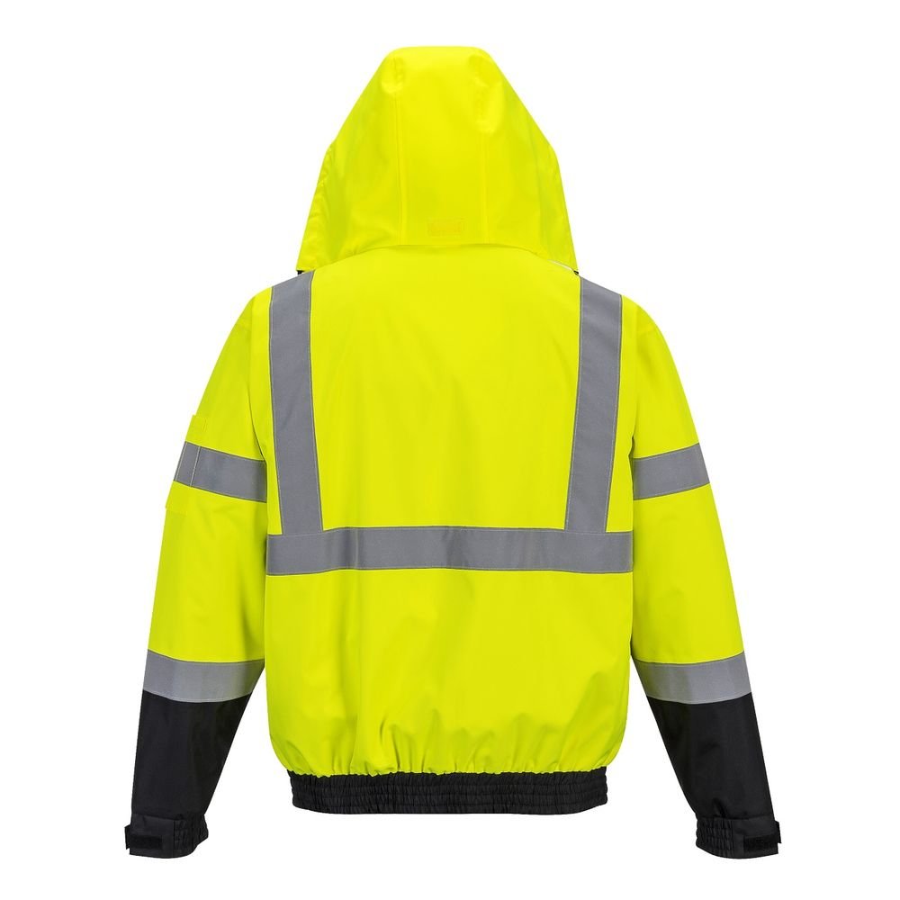Portwest Hi-Vis Premium 3-in-1 Bomber, Color: Yellow/Black, Size: XL, S365YBRXL, Yellow / Black - Image 5