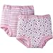 Gerber Baby Girls Infant Toddler 4 Pack Potty Training Pants Underwear little pink flowers 3T
