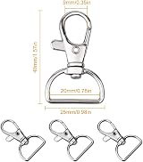 Yoicn Lth 40 PCS Silver Lobster Claw Clasps 360° Rotating Snap Hooks view 2