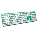 B.FRIENDIT Wired USB Keyboard, Comfortable Quiet Chocolate Keys, Durable Ultra-Slim Wired Computer Keyboard(QWERTY) for PC, Windows 11/10/8/7/XP/Vista KB1430 - Green