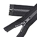 YaHoGa 2PCS #5 32 Inch Separating Jacket Zippers for Sewing Coats Jacket Zipper Black Molded Plastic Zippers Bulk (32