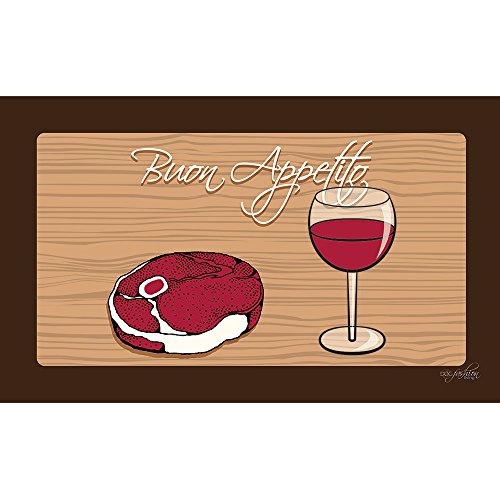 Dog Fashion Living Steak and Wine Placemat for Dog Bowls