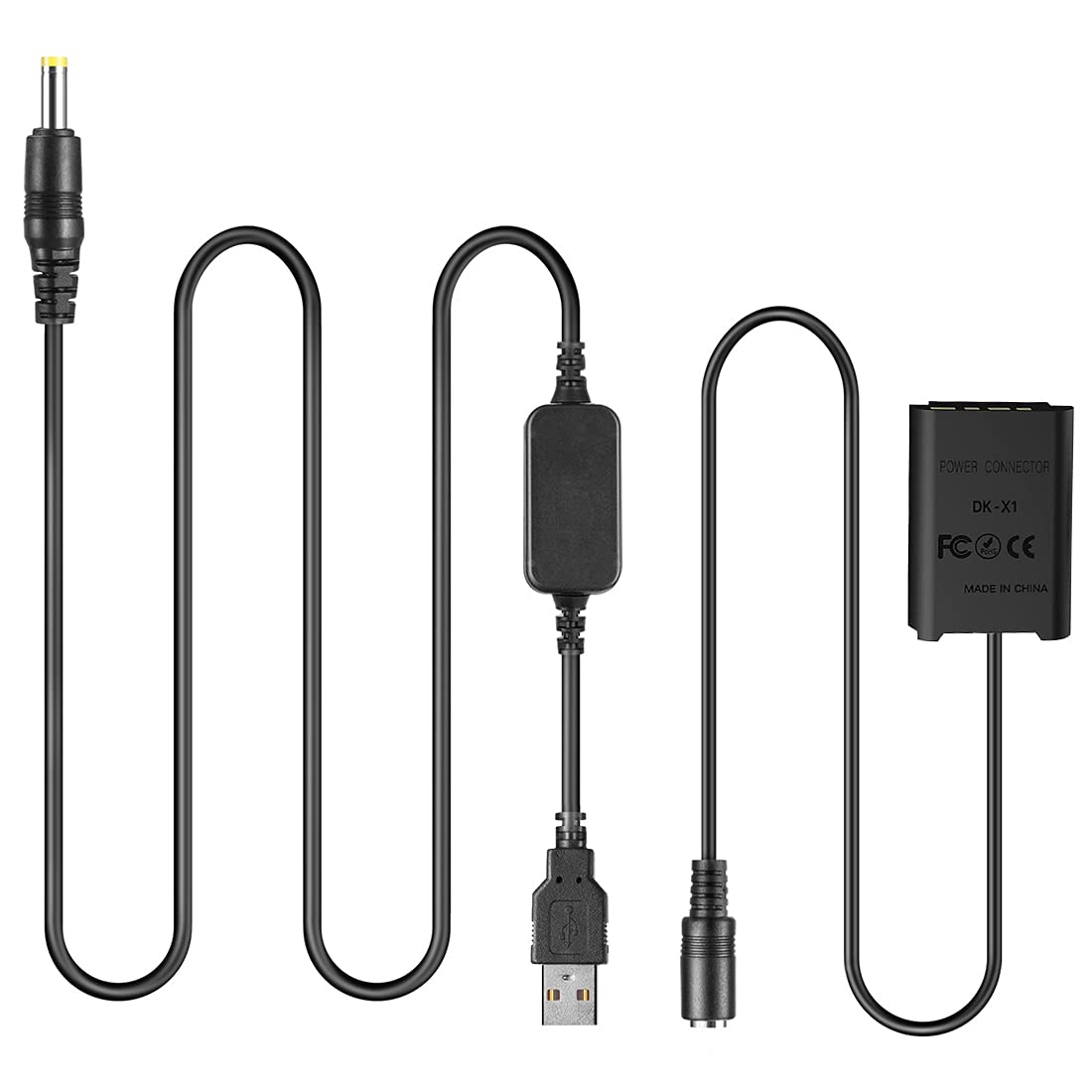 USB Cable AC-LS5 Drop voltage cable 5V-4.2V Camera Mobile Power Bank Charger + DK-X1 DC Coupler NP-BX1 NPBX1 Dummy Battery for Sony DSC-RX1 DSC RX100 RX1R