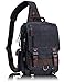 Leaper Retro Crossbody Bag Sling Bag Canvas Messenger Bag for Men Women Shoulder Bag Crossbody Handbags Satchel Travel Bag
