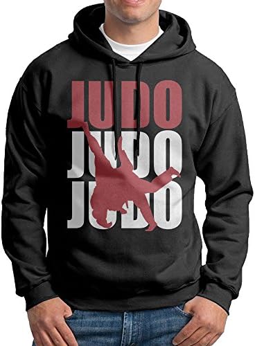 Xu Judo Spirit And Charm Athletic Men's Cotton Pullover Hoodie Lightweight Classic Fit Adult Hooded Sweatshirt Without Pocket