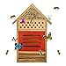 PINVNBY Insect House Natural Wooden Bee Hotel Butterfly habitat for Gardens ladybugs(Ladybirds), lacewings, butterfly, mason bees, solitary, leaf cutter & many other beneficial insects
