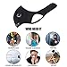 West Biking Mesh Dust/Pollution Mask for Air Filtration, Sport Mask with Exhalation Valves Filters, Activated Carbon PM2.5 Filters Air Purifier (1Mask+5Filters)