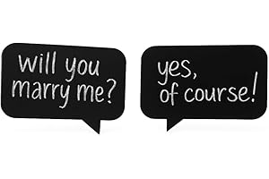 Koyal Wholesale 2Pcs Chalkboard Speech Bubble Sign Wood Memo Message Dry Board Speech Bubble Blackboard Erasable Chalkboard Resable for Kids and Adults DIY Backdrop Prop Birthday Wedding