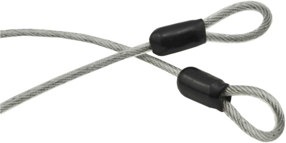 Lumintrail 3mm Braided Steel Coated Security Cable Luggage Lock Safety Cable Wire Double Loop - - 