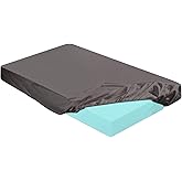 HunnmingRe 2-3 Inch Mattress Topper Cover (Only Cover) Memory Foam Protector Microfiber Memory Foam for Latex Mattress Topper Gel RV(Queen 80 x 60 Inch,Dark Gray)