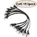 Cat 6 Ethernet Cable 1 ft Black - Flat Internet Network Cable- Durable Slim Computer Cord Short - Solid Cat6 High Speed Patch LAN wire with Snagless Rj45 Connectors, faster than Cat5e - 1 Feet, 6 Pack primary