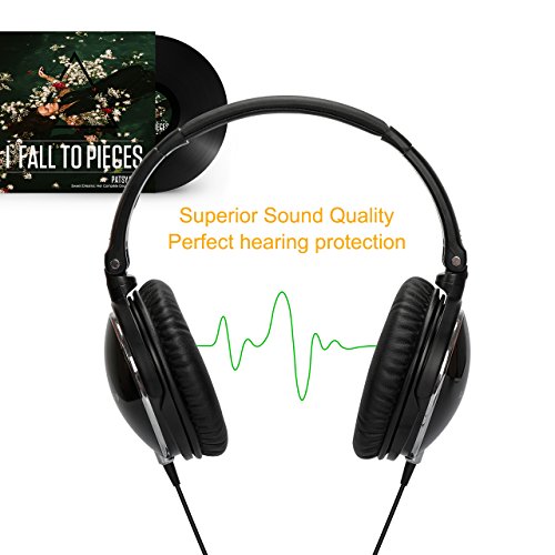 Active-Noise-Cancelling-Headphones-with-inLine-Mic-for-Travel-INSERMORE-Hi-fi-Stereo-over-Ear-Headsets-with-Airplane-Adapter-Foldable-Earphones-for-iPhoneAndroidPC-free-Carry-Case-Black